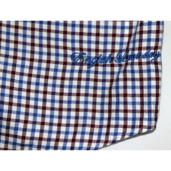 English Laundry Men's Long Sleeve Logo Embroidered Shirt Size 15 1/2 - 32/33 - Picture 9 of 12